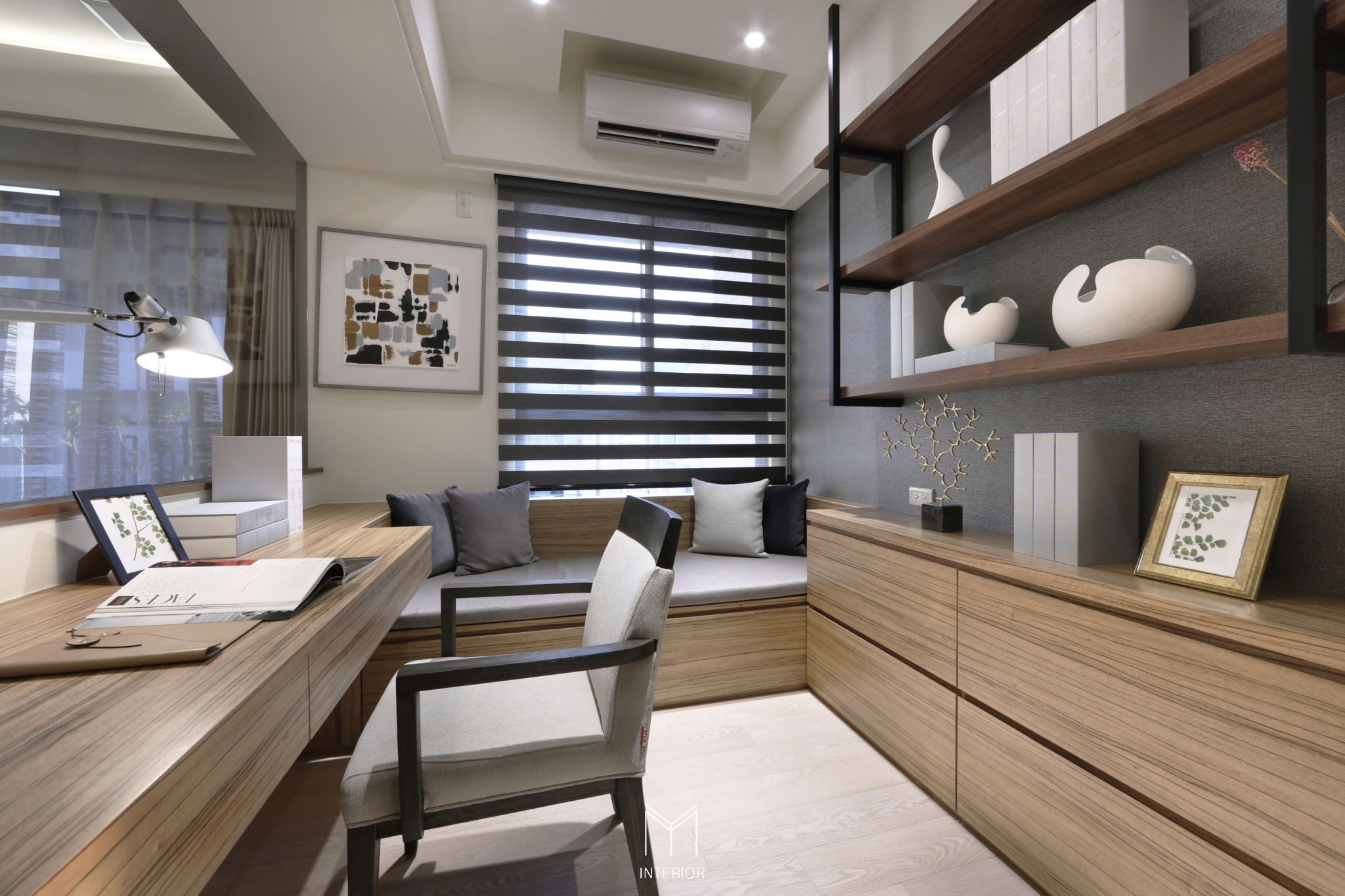 用明亮橘抱枕,點綴的雅緻宅:文山方城市 - 作品欣賞 | M+Y Interior Design 張博閩聯合設計